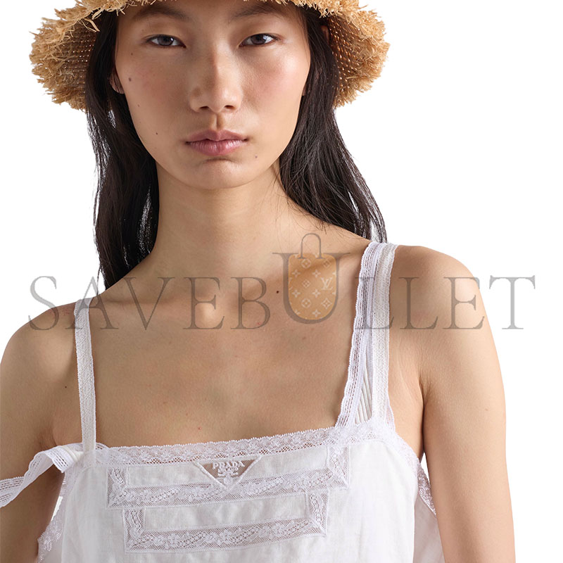 Pra*a EMBROIDERED LINEN DRESS P3S37R