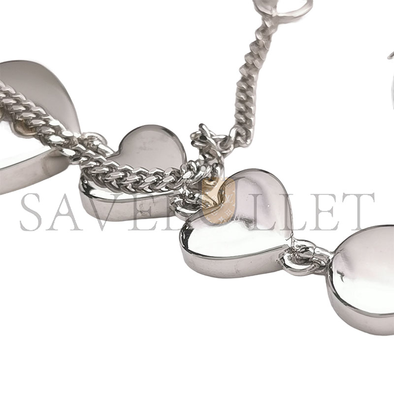 Ch**el SILVER IMITATION CRYSTAL DOUBLE