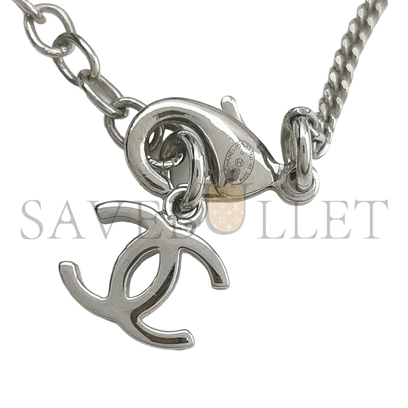 Ch**el SILVER IMITATION CRYSTAL DOUBLE