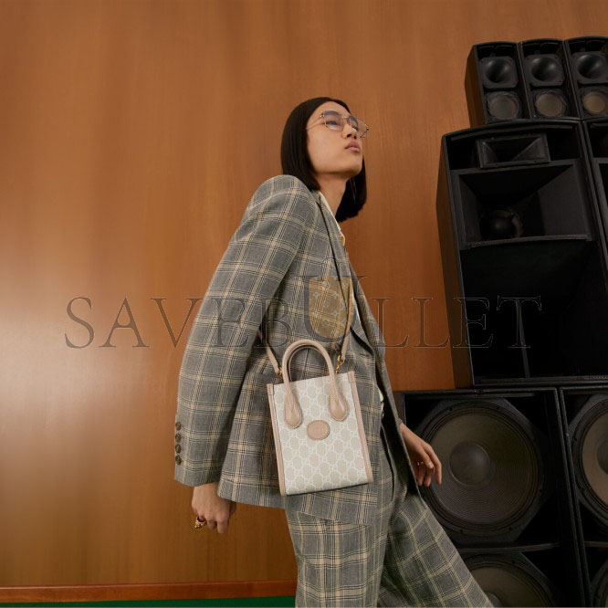 G*u*i mini tote bag with interlocking&g 671623 (20*16*7cm)