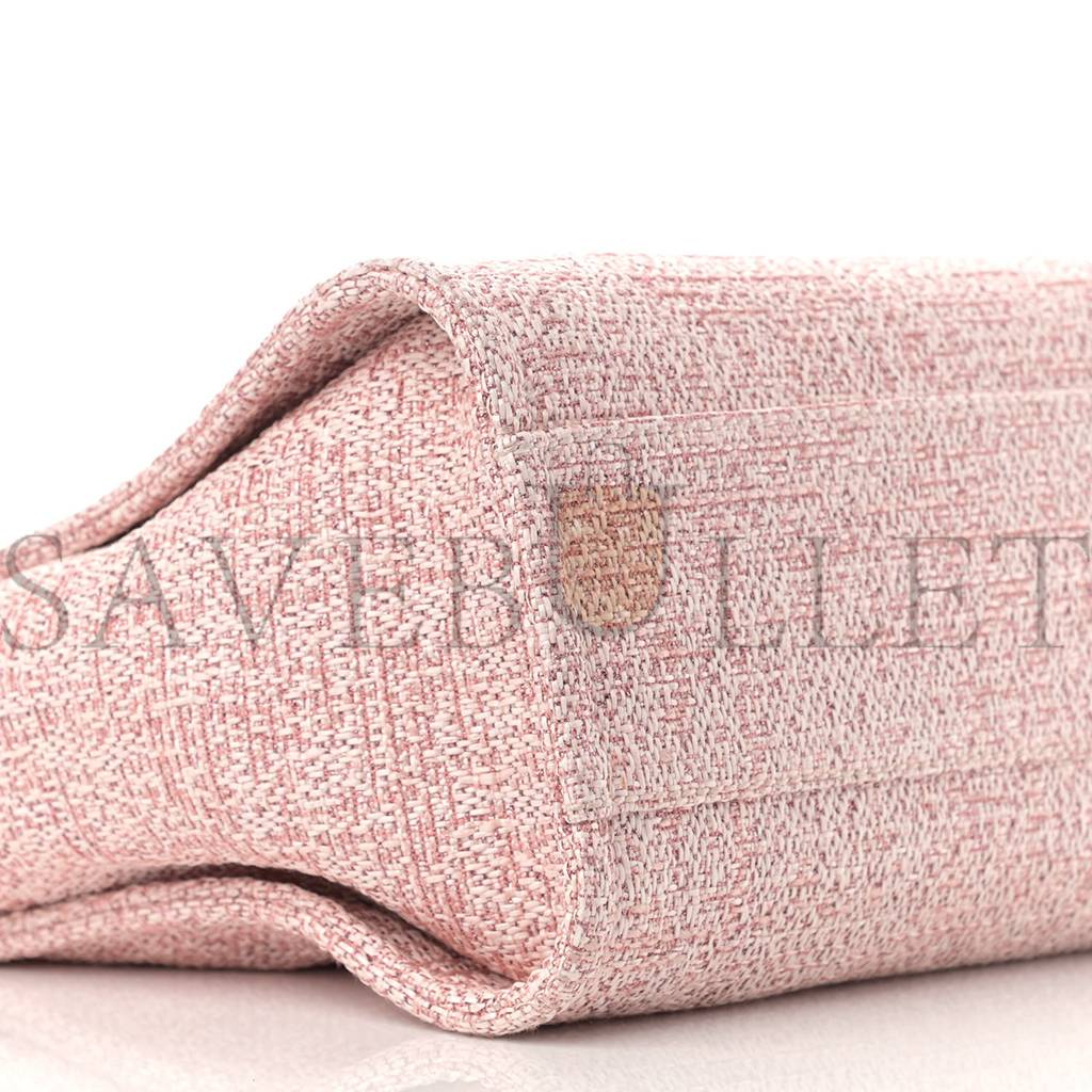 Ch*el lurex boucle small deauville tote pink (34*26*13cm)