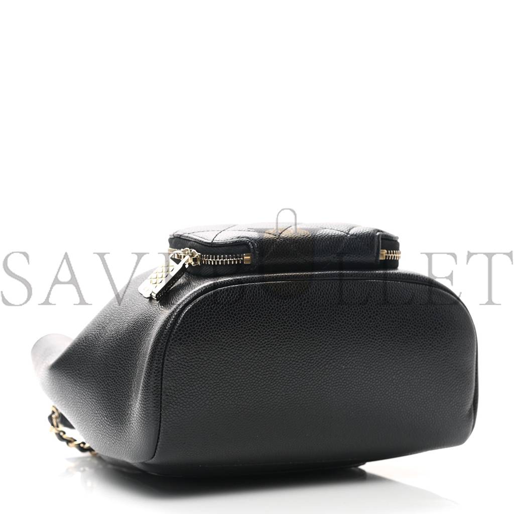 Ch*el master caviar quilted cc pocket bucket bag black rose gold hardware (19*18*8cm)