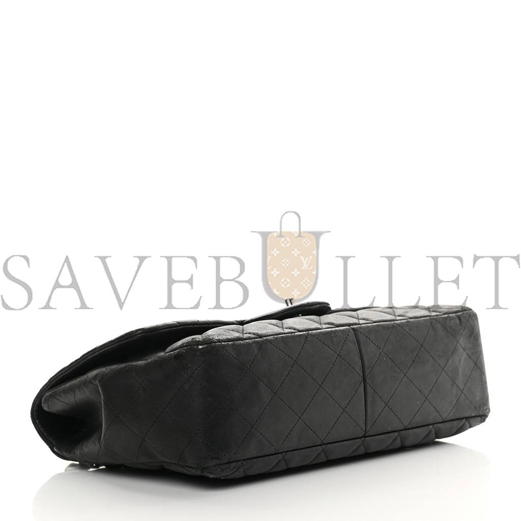 Ch*el lambskin quilted jumbo single flap black silver hardware (30*20*9cm)