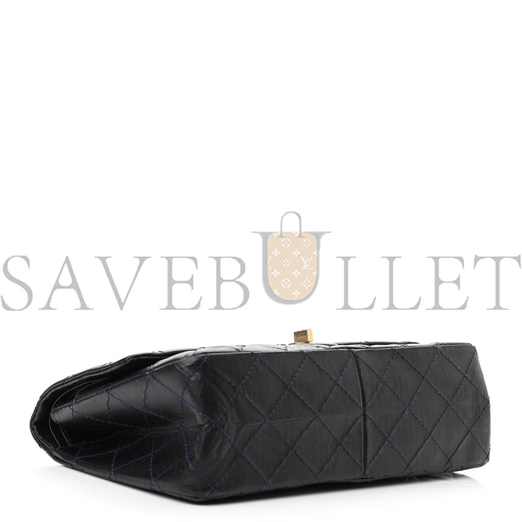 Ch*el calfskin quilted 2.55 reissue 226 flap navy blue (27*17*9cm)