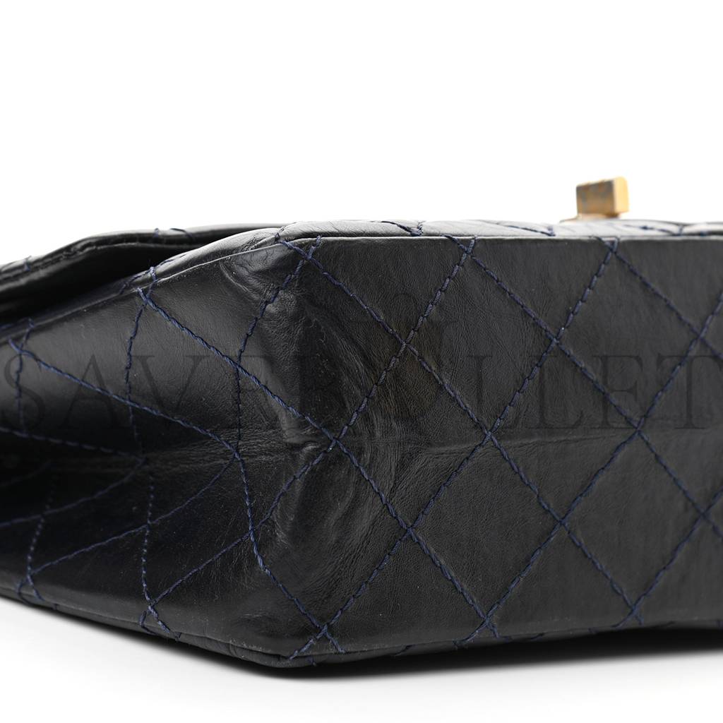 Ch*el calfskin quilted 2.55 reissue 226 flap navy blue (27*17*9cm)