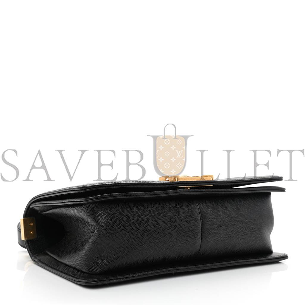 Ch*el caviar quilted medium boy flap black rose gold hardware (25*15*9cm)