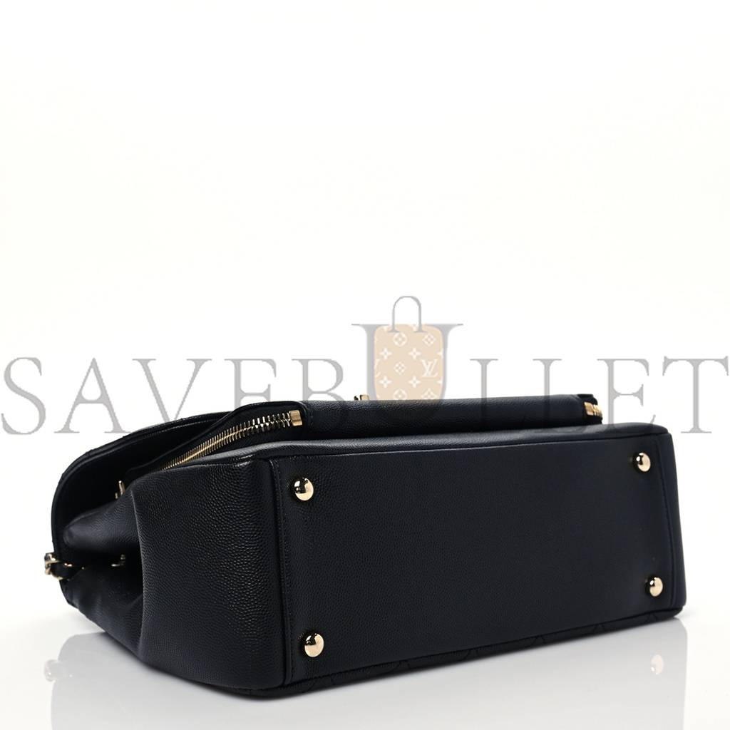 Ch*el caviar quilted large business affinity flap black rose gold hardware (27*19*9cm)