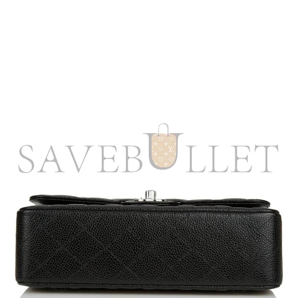Ch*el small classic double flap black caviar silver hardware (23*13*6cm)