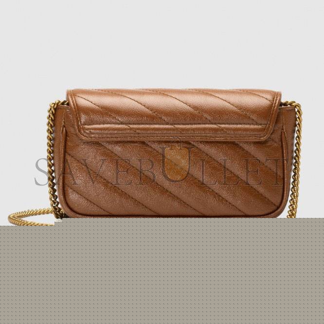 g*u*i gg marmont matelassÉ S*per mini bag 476433 (16.5*10.2*5.1cm)