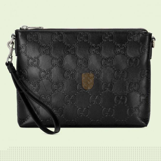 G*u*i gg embossed medium messenger bag 696009 (31*24.5*5cm)