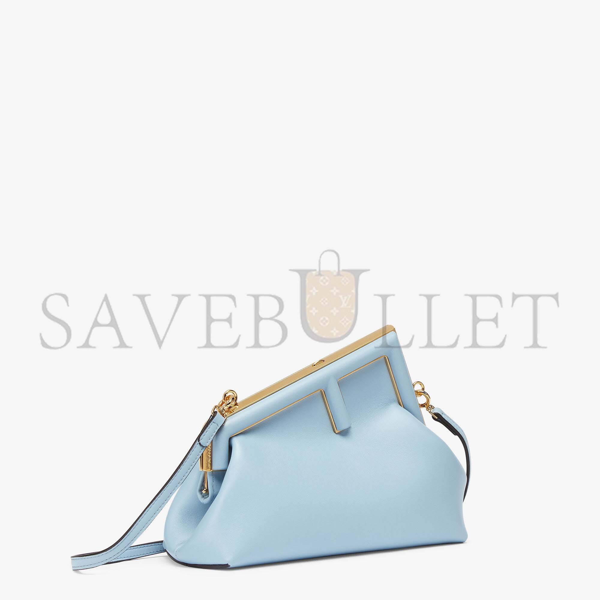 F**di first small - light blue leather bag 8bp129abvef1993 (26*18*9.5cm)