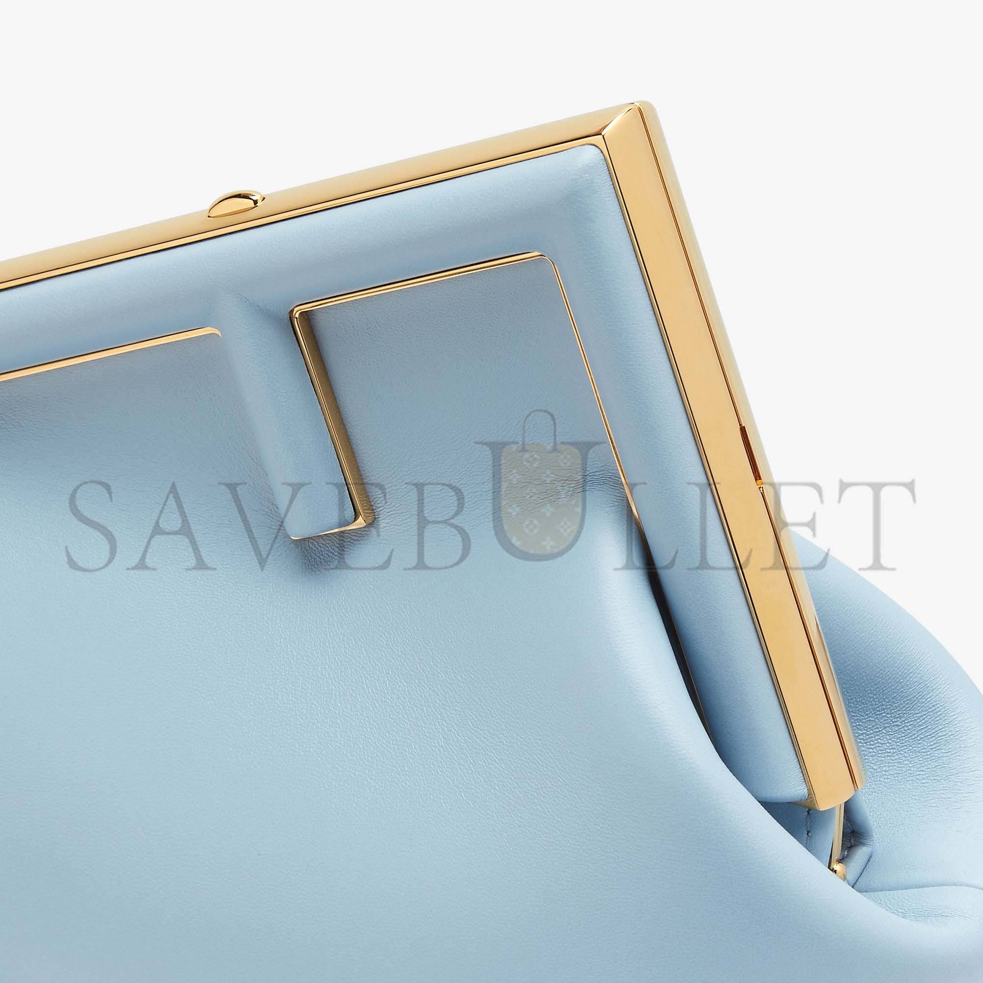 F**di first small - light blue leather bag 8bp129abvef1993 (26*18*9.5cm)