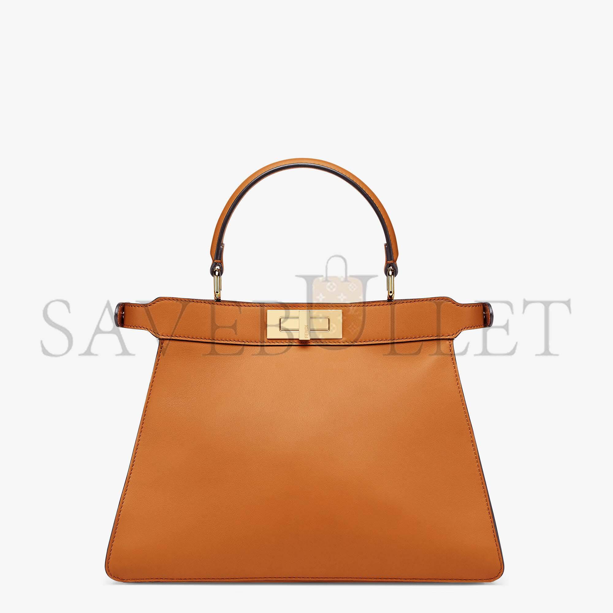 F**di peekaboo iseeu medium - brown leather bag 8bn321a6v3f1d48 (33.5*25.5*13cm)