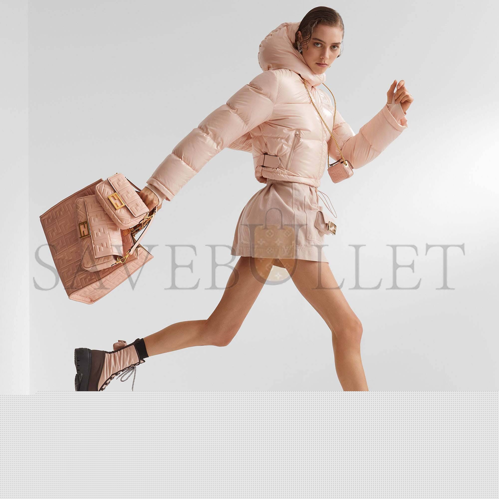 F**di sunshine medium - pink leather shopper 8bh386amcvf0j2f (35*31*17cm)