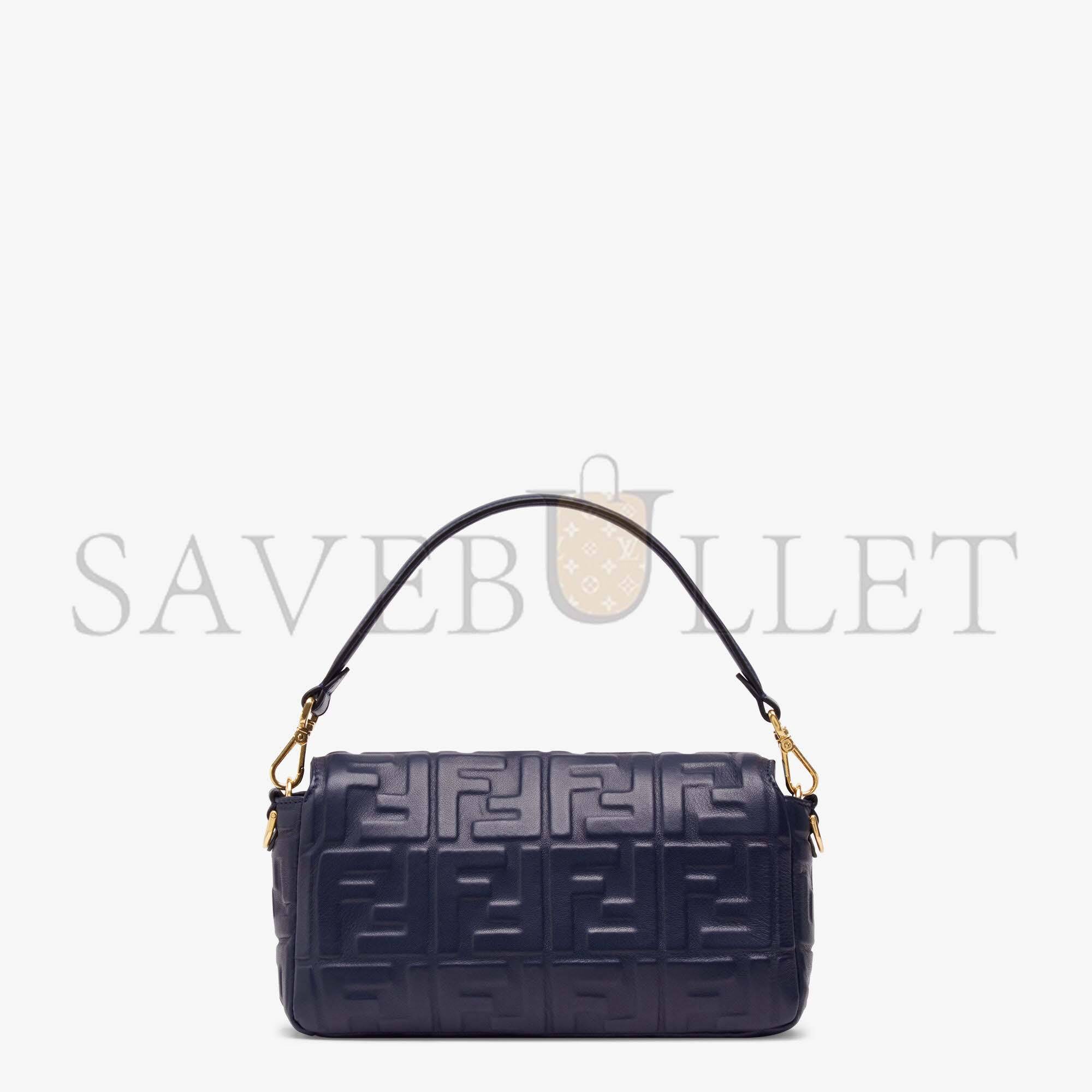 F**di baguette - blue nappa leather bag 8br600a72vf19po (27*15*6cm)