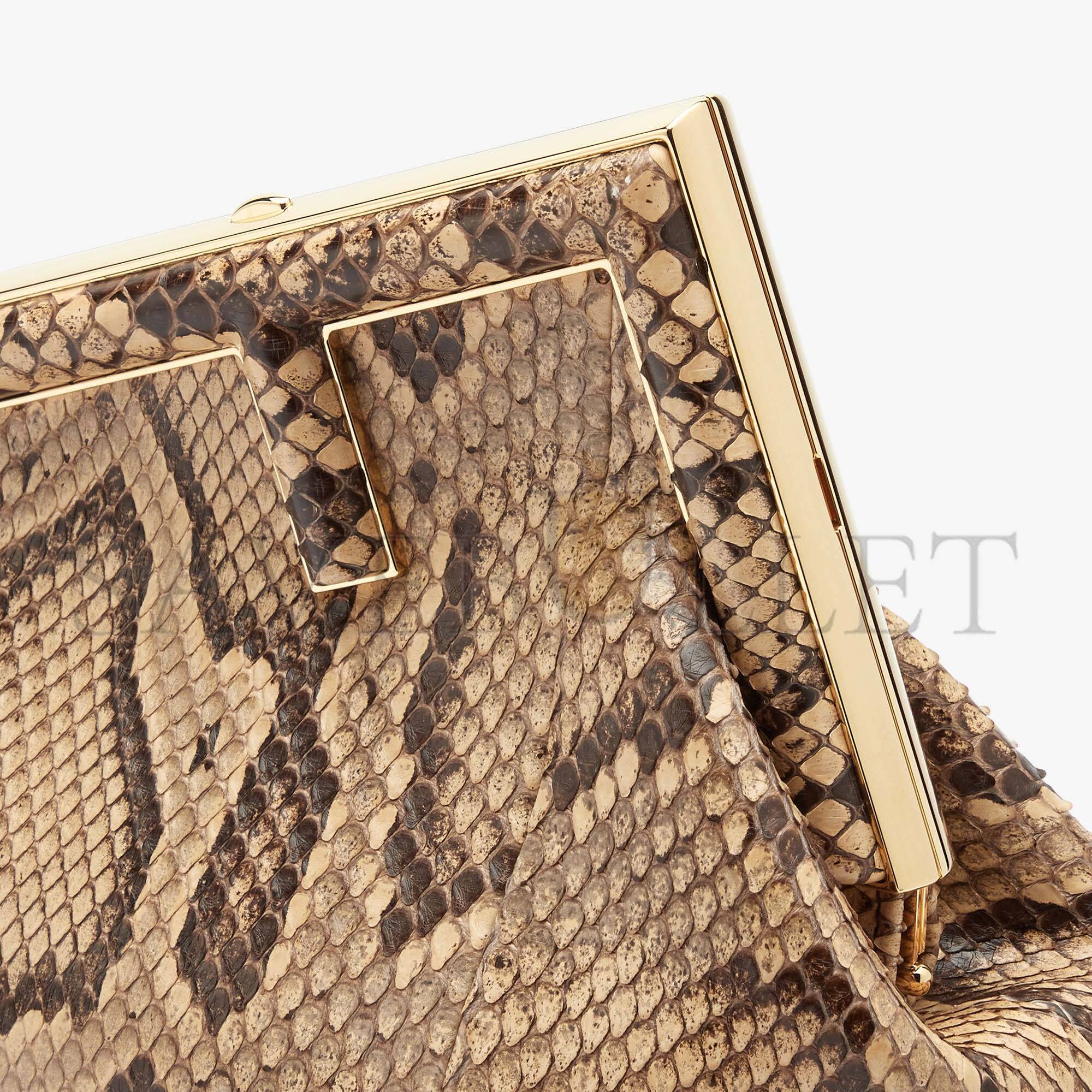 F**di first small - brown python leather bag 8bp129a0zff0c89 (26*18*9.5cm)