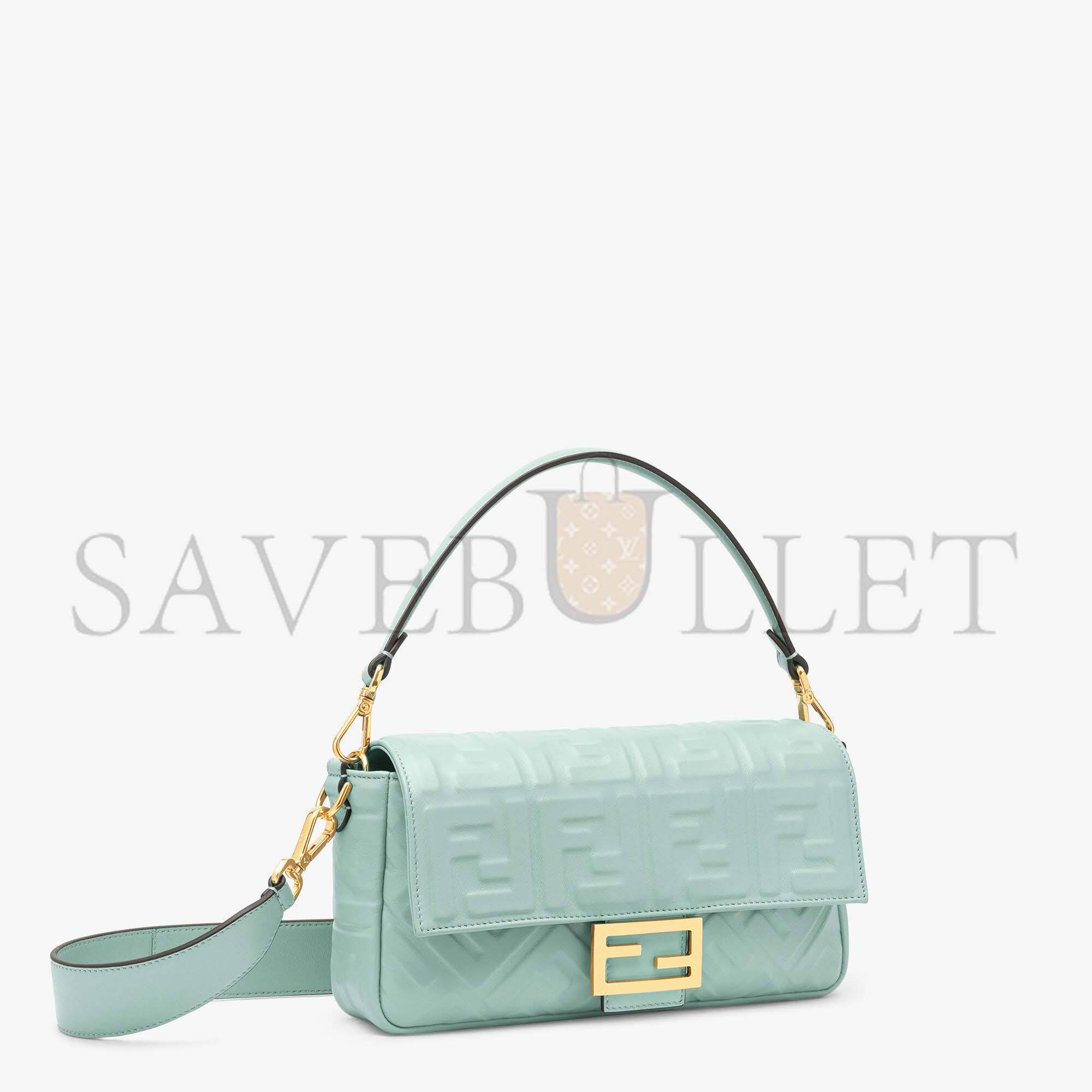 F**di baguette - mint green nappa leather bag 8br600a72vf1iv6 (27*15*6cm)