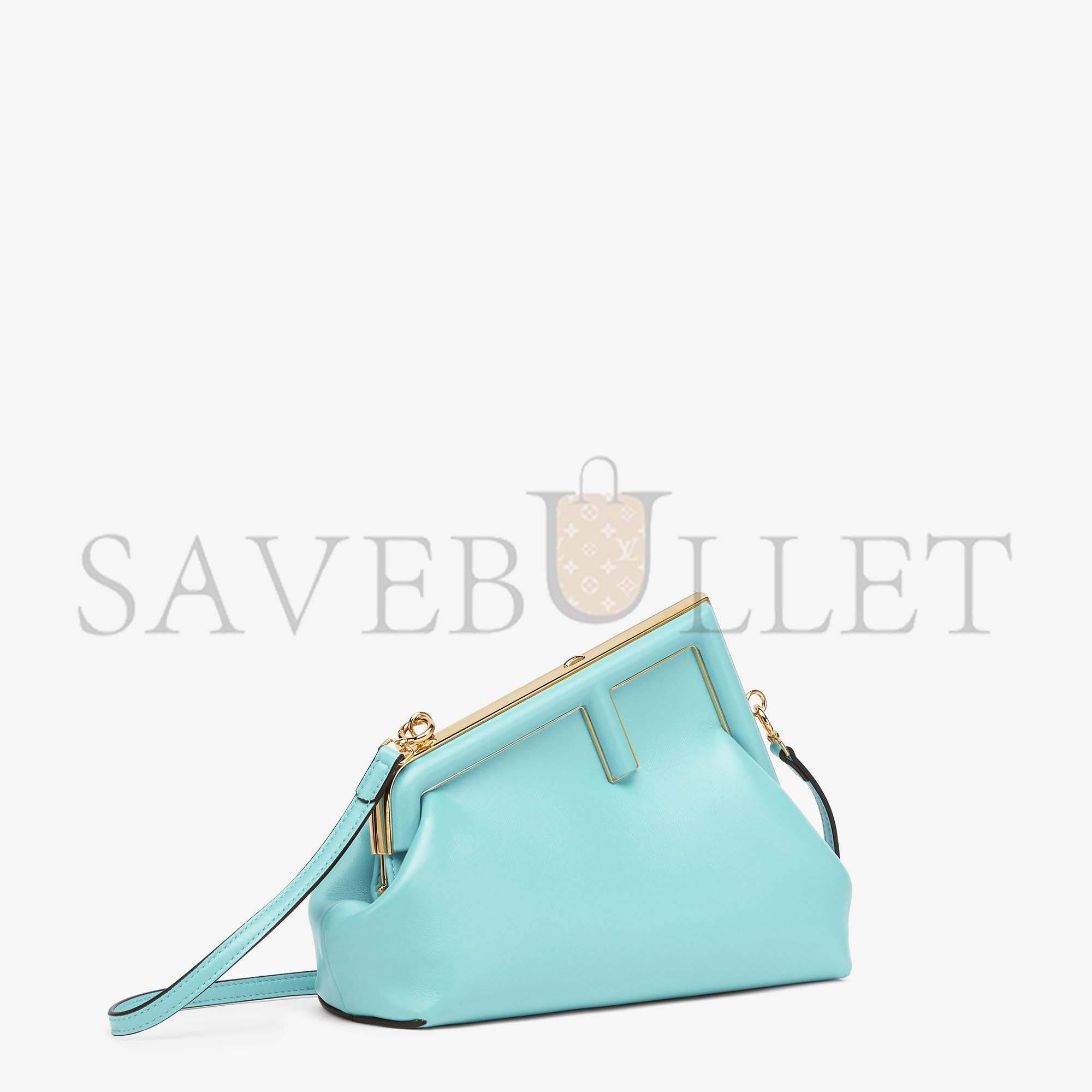 F**di first small - turquoise leather bag 8bp129abvef1jtx (26*18*9.5cm)