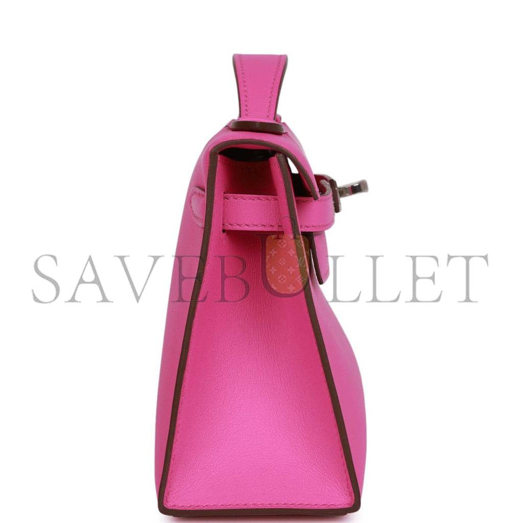 H**mes mini kelly pochette magnolia swift palladium hardware (22*14*7cm)