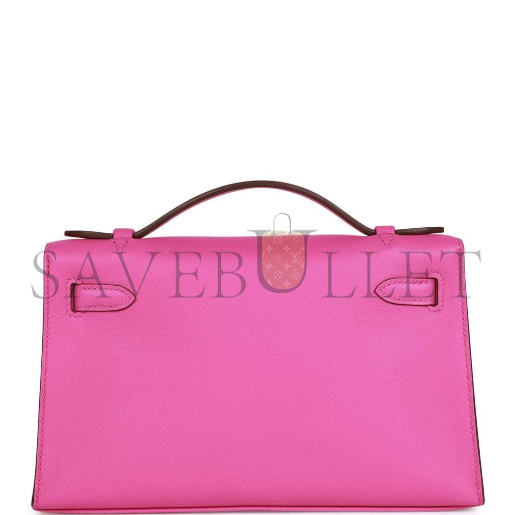 H**mes mini kelly pochette magnolia swift palladium hardware (22*14*7cm)
