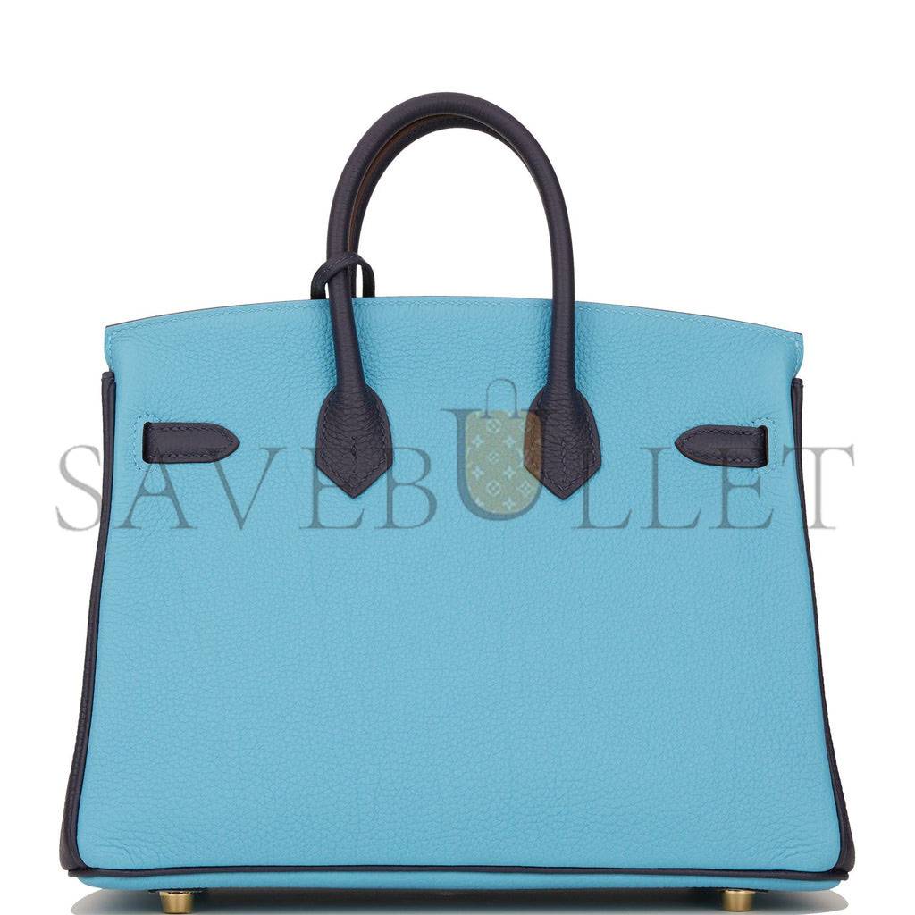 H**mes special order (hss) birkin 25 bleu du nord and bleu nuit togo permabrass hardware handmade (25cm)
