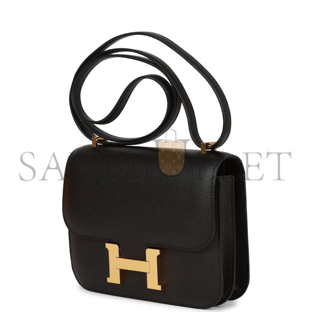 H**mes constance 18 black epsom gold hardware (18cm)