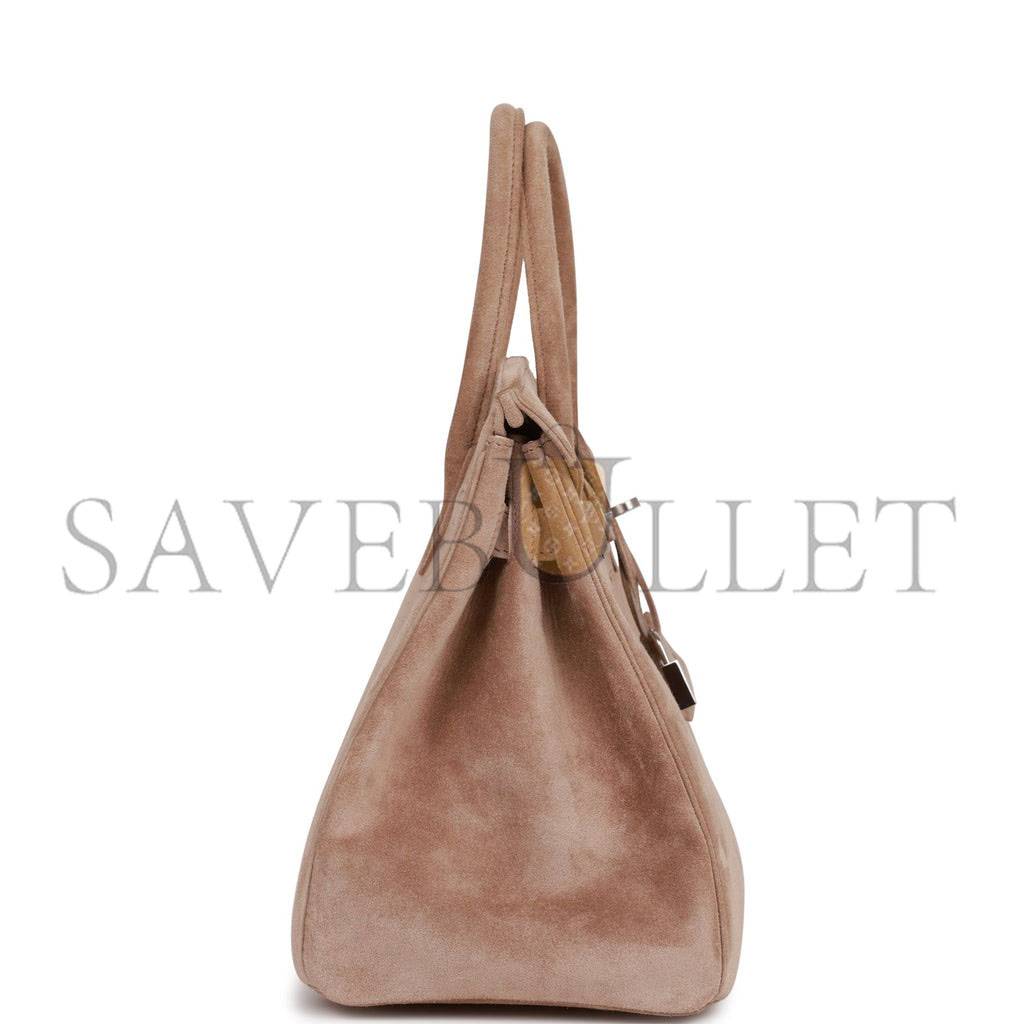 H**mes vintage H**mes birkin 30 gris perle doblis palladium hardware (30*22*16cm)