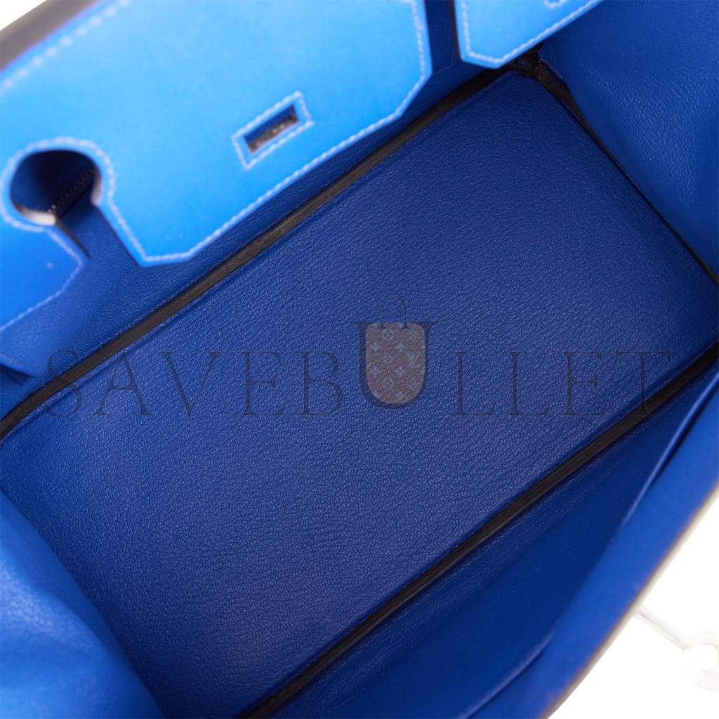 H**mes birkin 30 bleu electric tadelakt palladium hardware (30cm)