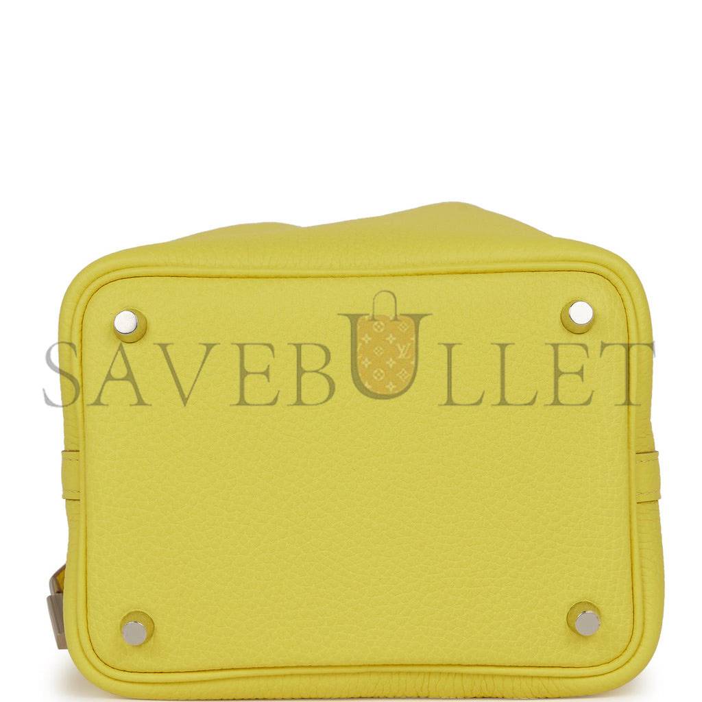 H**mes picotin lock 18 lime clemence palladium hardware (18*13*18cm)