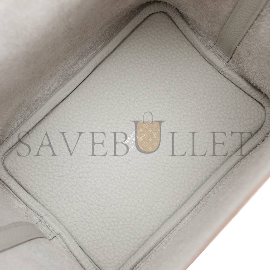 H**mes picotin lock 18 gris perle clemence palladium hardware (18*13*18cm)