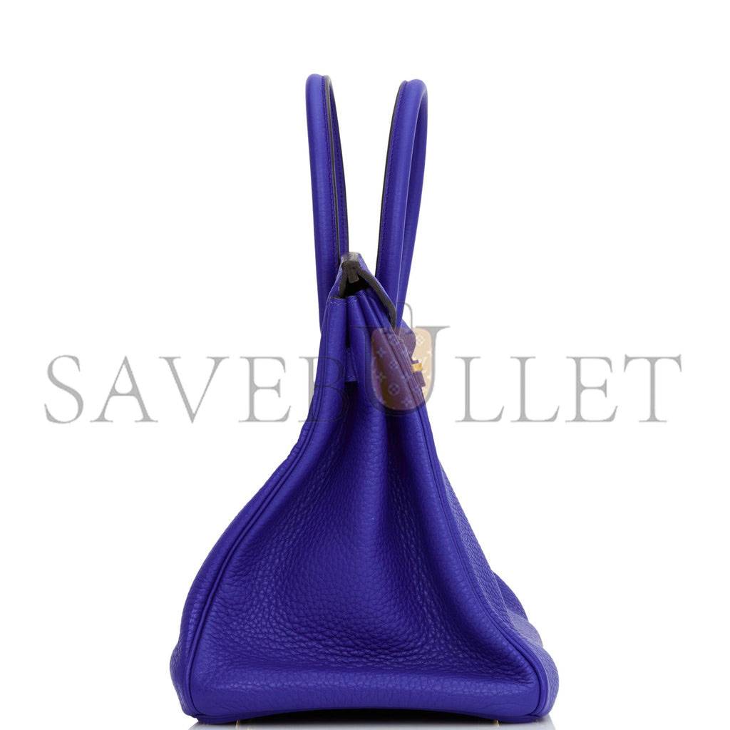 H**mes special order (hss) birkin 35 bleu electric verso clemence gold hardware (35*25*18cm)