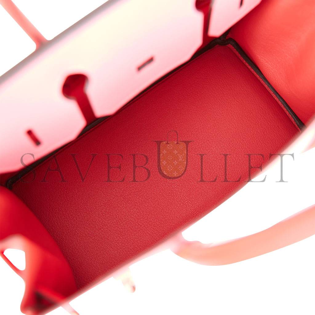 H**mes special order (hss) birkin 30 rose azalee and rouge de coeur epsom permabrass hardware( 30cm*22*16cm)