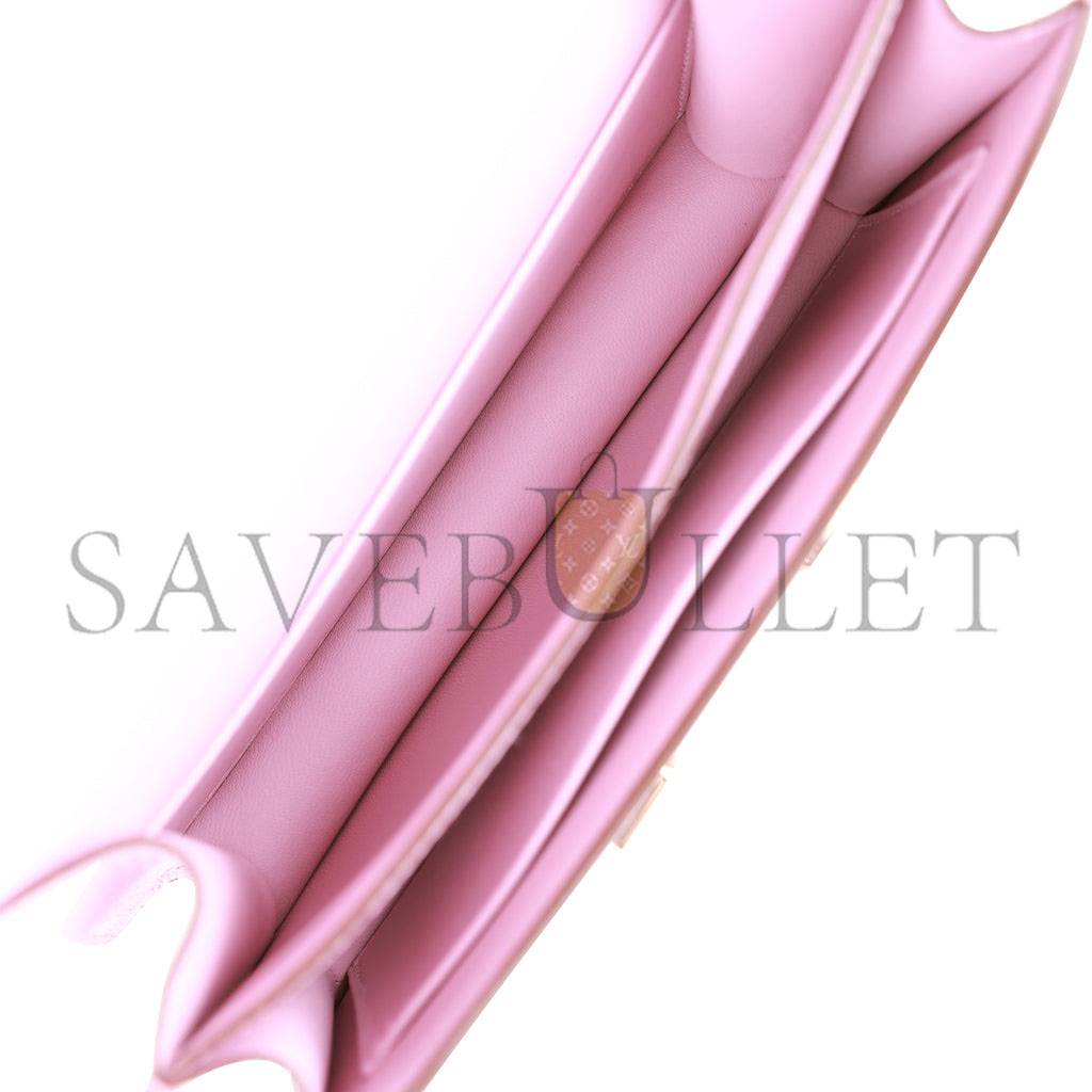 H**mes constance 18 mauve sylvestre chevre rose gold hardware (18cm)