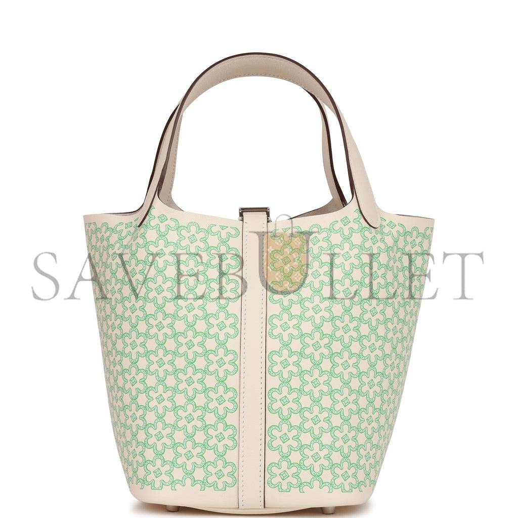 H**mes picotin lock 18 lucky daisy nata swift palladium hardware (18*13*18cm)