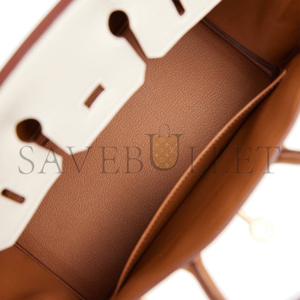 H**mes special order (hss) birkin 25 craie and gold togo brushed gold hardware handmade (25cm)