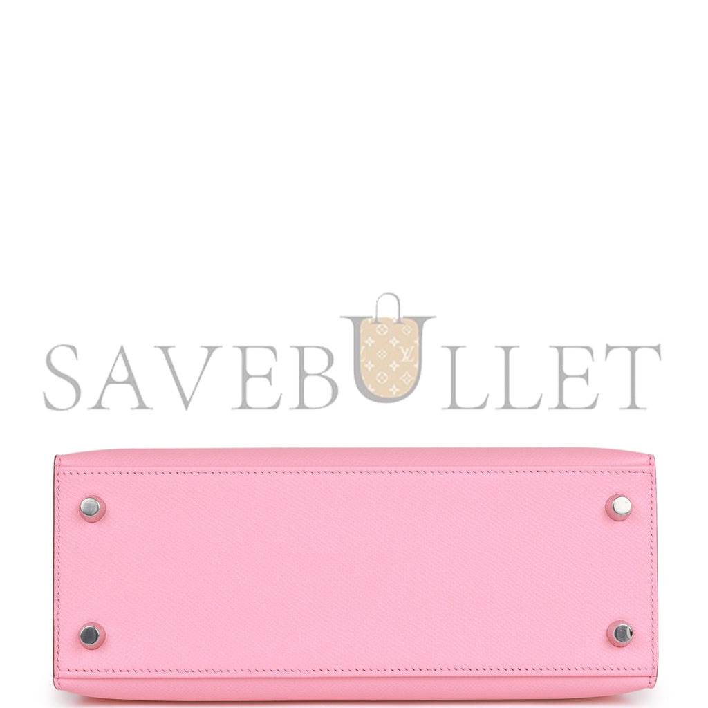 H**mes kelly sellier 25 rose confetti epsom palladium hardware (25*17*7cm)