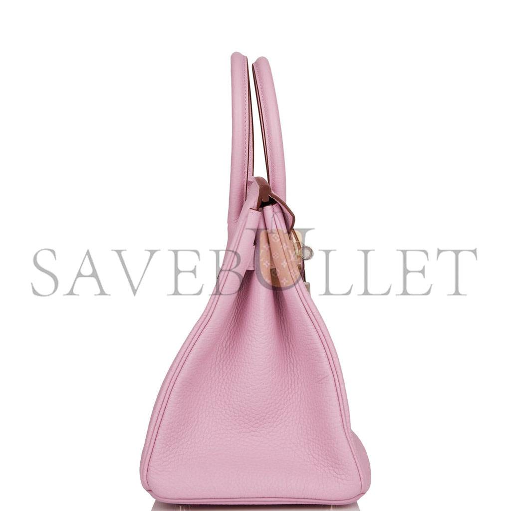 H**mes birkin 30 mauve sylvestre clemence palladium hardware (30cm)
