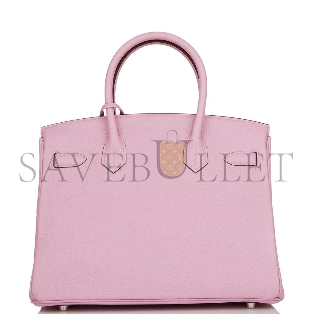 H**mes birkin 30 mauve sylvestre clemence palladium hardware (30cm)