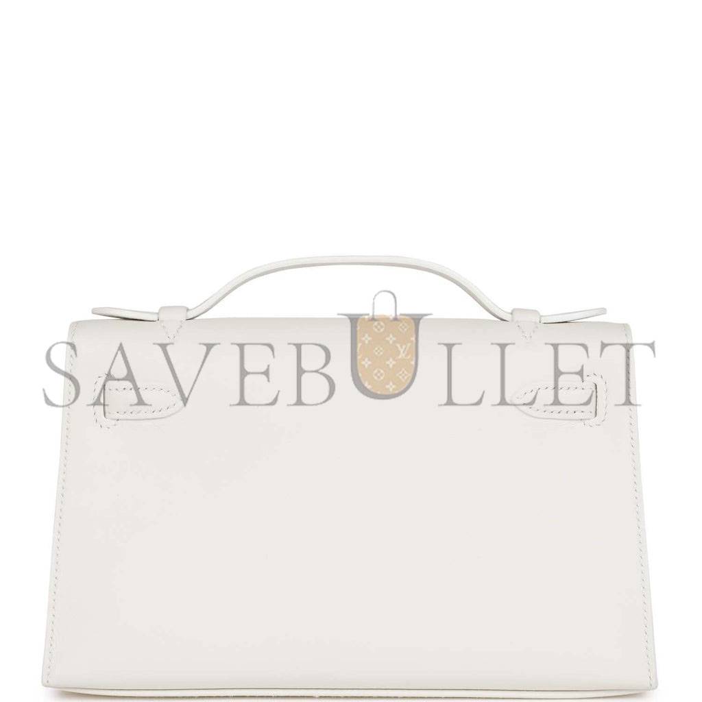 H**mes mini kelly pochette white swift gold hardware (22*14*7cm)