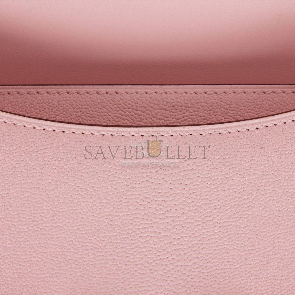 H**mes constance 18 rose sakura chevre palladium hardware 39692487491678 (18cm)