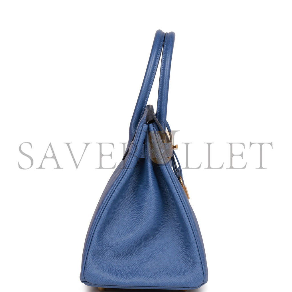 H**mes birkin 30 bleu brighton epsom gold hardware (25cm)