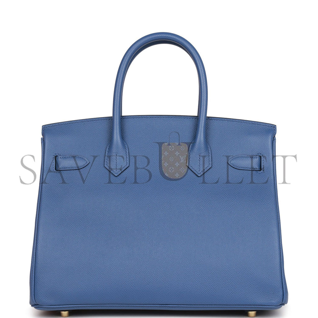 H**mes birkin 30 bleu brighton epsom gold hardware (25cm)