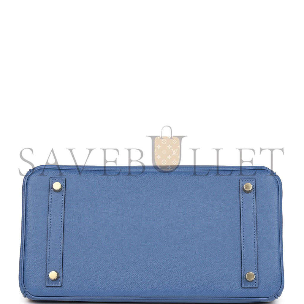 H**mes birkin 30 bleu brighton epsom gold hardware (25cm)