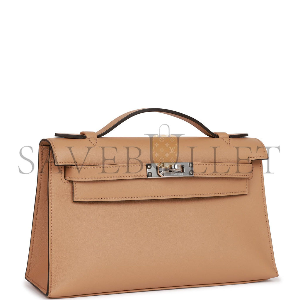 H**mes kelly pochette chai swift palladium hardware (22*12*13cm)