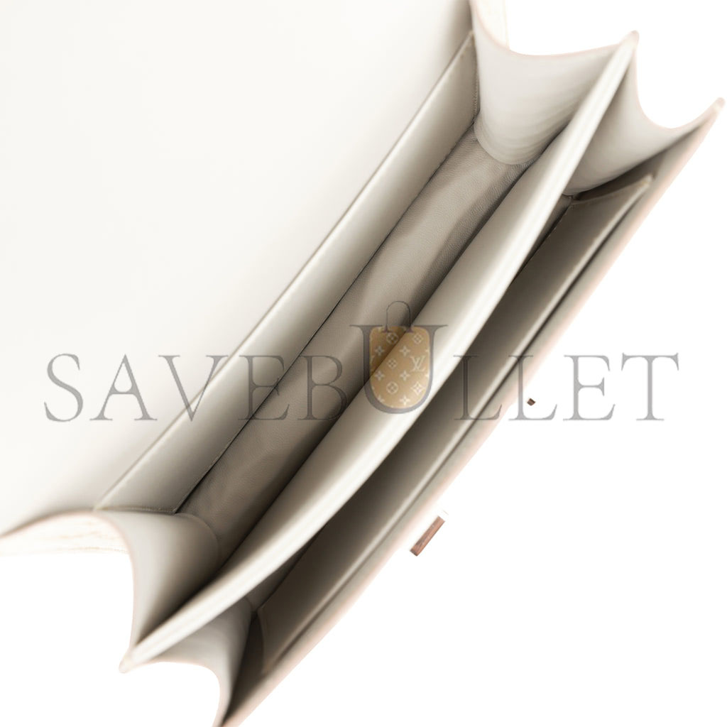 H**mes constance 18 beton matte alligator palladium hardware (18cm)