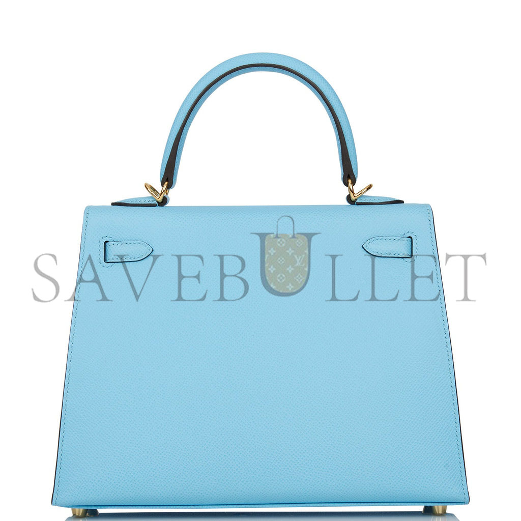 H**mes kelly sellier 25 celeste epsom gold hardware (25*17*7cm)