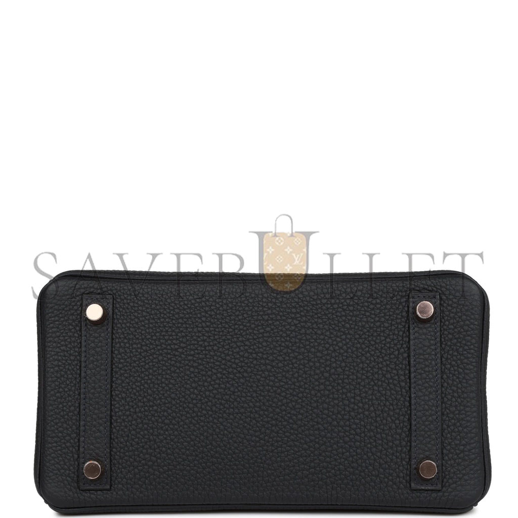 H**mes birkin 25 bleu saphir lizard palladium hardware handmade (25*19*12.cm)