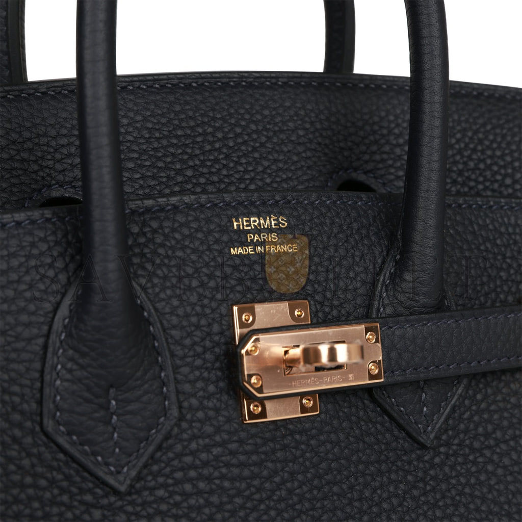 H**mes birkin 25 bleu saphir lizard palladium hardware handmade (25*19*12.cm)