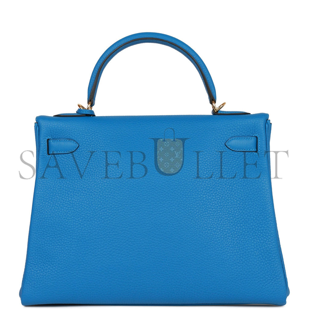 H**mes kelly retourne 32 mykonos clemence gold hardware (32*23*10.5cm)