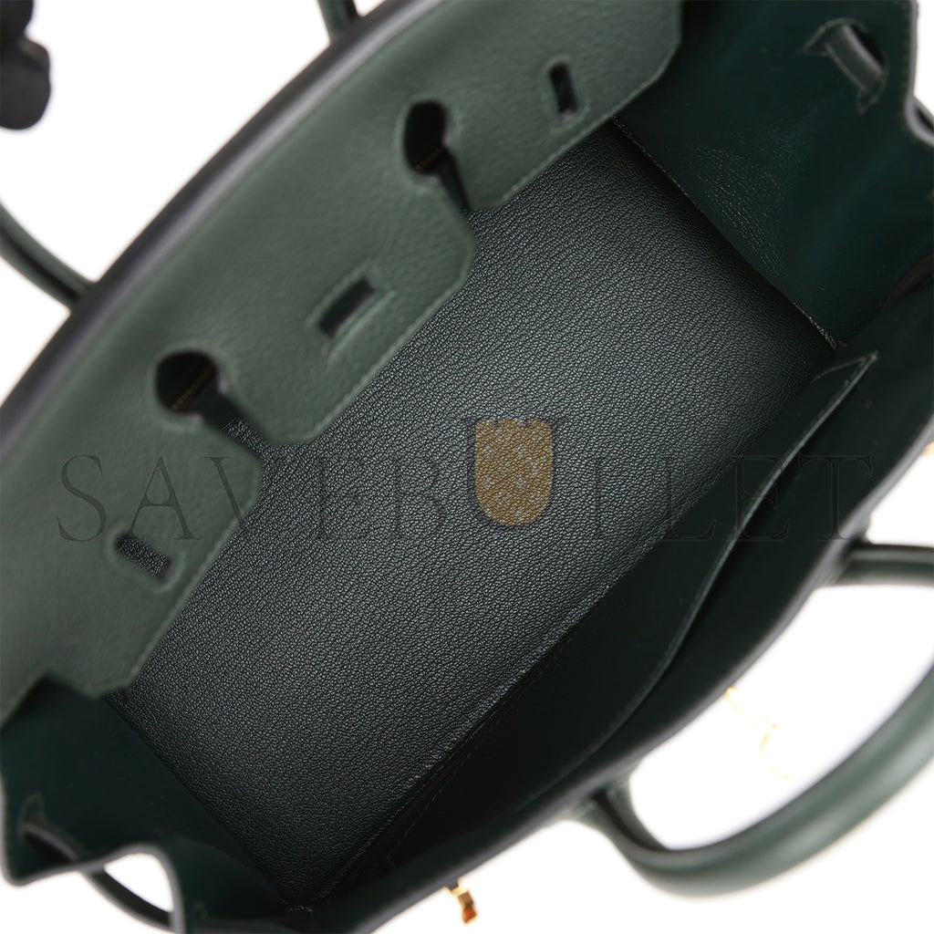 H**mes birkin 25 vert fonce togo gold hardware handmade (25cm)